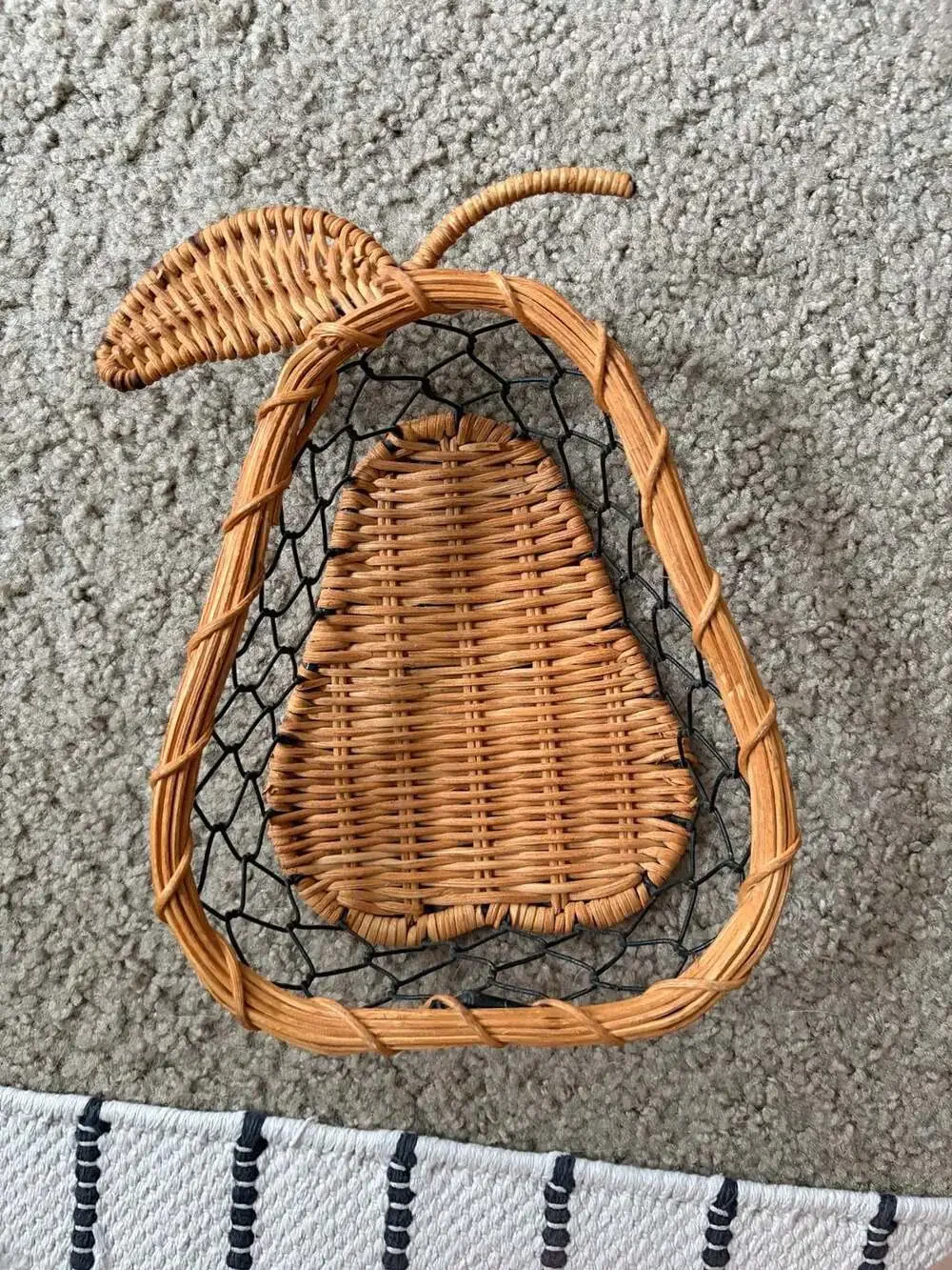 Fruit Apple And Pear Wicker Rattan Baskets
